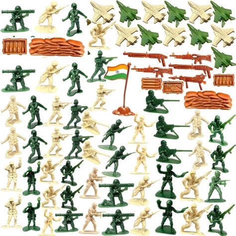 Buy HINATI 75 pcs Miniature Military Set of Soldiers, Fighter Plane ...