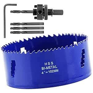 LANIAKEA 4-Inch Bi-Metal Hole Saw 102MM M42 Annular Hole Cutter HSS ...
