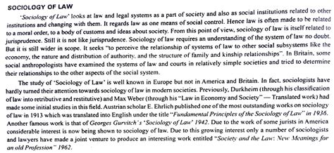 Sociology of Law - SOCIOLOGY OF LAW 'Sociology of Law' looks at law and ...