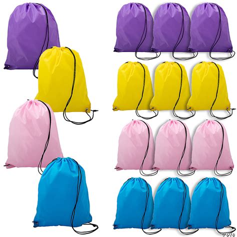 12 3/4" x 15 1/2" Large Pastel Pink, Yellow, Aqua & Purple Nylon ...