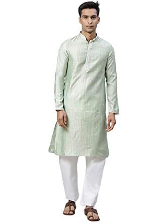 Manthan Traditional Jacquard Print Full Sleeves Casual Wear Kurta for ...