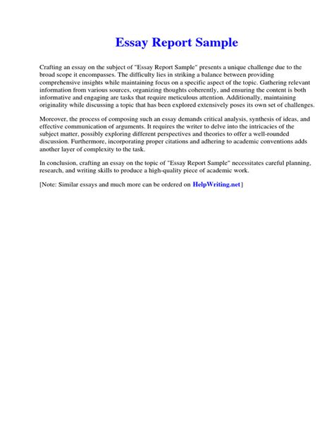 Image result for Report Essay-Writing Examples