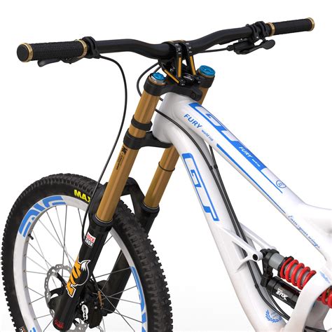 Mountain Bike GT Fury White Rigged 3D model | 3D Molier International