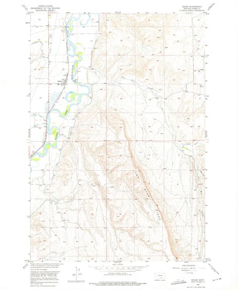 Classic USGS Edgar Montana 7.5'x7.5' Topo Map - MyTopo Map Store