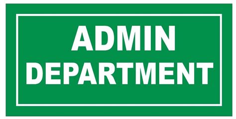 Vijay Art Service New ADMIN DEPARTMENT Signboard - Premium 5mm Sunboard ...