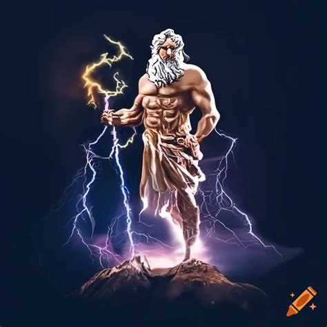 Zeus Throwing Lightning Bolt