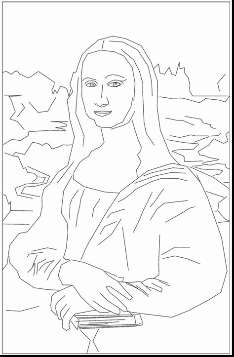 Mona Lisa Coloring Page at GetColorings.com | Free printable colorings ...