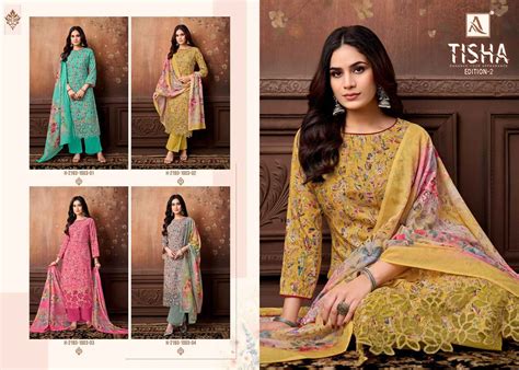 Alok Tisha Edition 2 Viscose Reyon Dress Material Wholesale Online Price