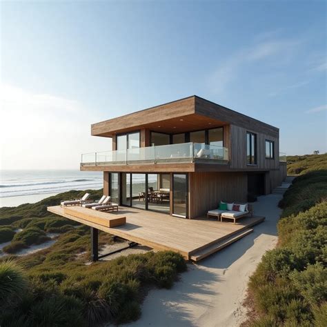 Modern Beach House Ideas - HomeDesignsAI