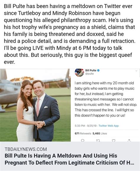 Bill Pulte Is Having A Meltdown And Using His Pregnant Wife To Deflect ...