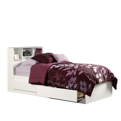 Buy Mainstays Mates Storage Bed with Bookcase Headboard, Twin, Soft ...