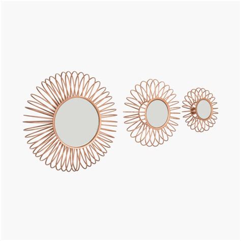Buy Photomontage Round Wall Decor Mirrors- Set Of 3 Pcs. from Home ...
