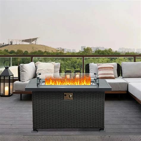 Image result for Rectangular Propane Fire Pit Table