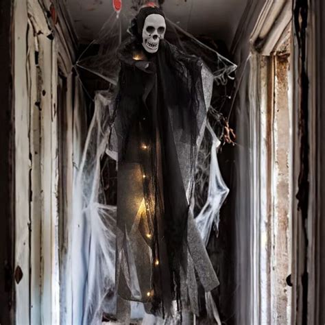 35.5inch Halloween Hanging Ghost Decorations Outdoor Indoor, Scary Grim ...