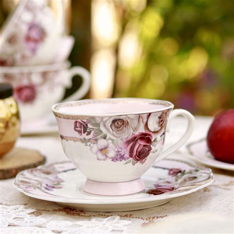 Flower Bed Cup and Saucer Set (6 Cups and 6 Saucers) – Vigneto