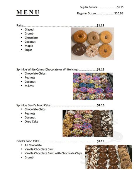 Mr T's Delicate Donut Shop menu in Modesto, California, USA