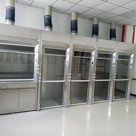 Floor Type Fume Hood Stainless Steel Walk in Type Laboratory Fume ...