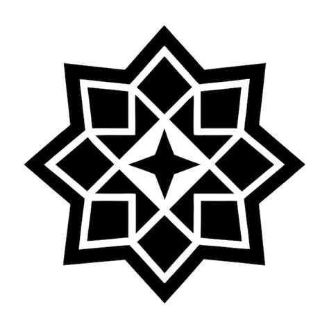 Decorative symmetry round diamond pattern in hand drawn style | Premium ...
