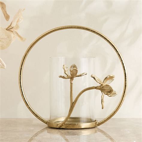 Buy Hoovu Nola Metal Hurricane Ring Candle Holder from Home Centre at ...