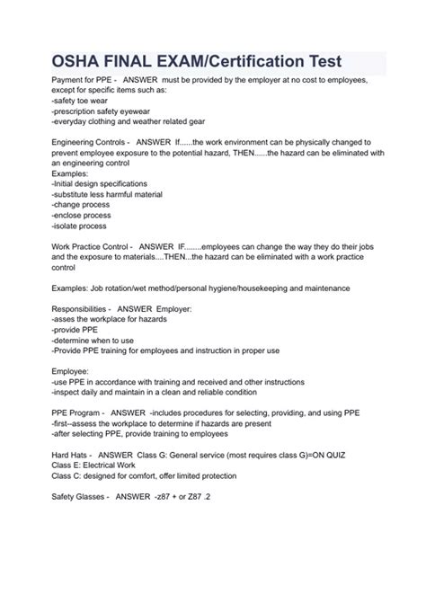 OSHA 510 Exam Questions And Complete Solutions OSHA 510, 58% OFF