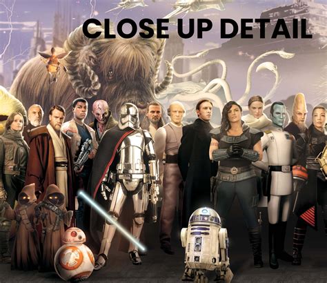 Star Wars All Characters Panoramic Canvas Wall Art Australia