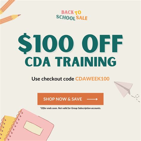 BACK TO SCHOOL SALE: $100 Off CDA Training with code CDAWEEK100
