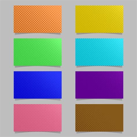 Abstract color halftone dot pattern business card background template ...