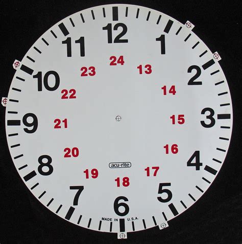 Military Time Clock Printable - Printable Free Templates