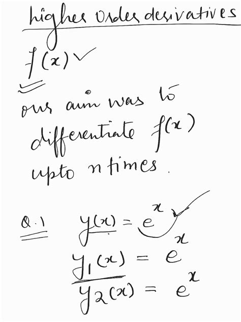 SOLUTION: Higher order derivatives complete solved examples - Studypool