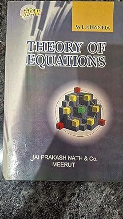 Buy Theory of Equations Book Online at Low Prices in India | Theory of ...