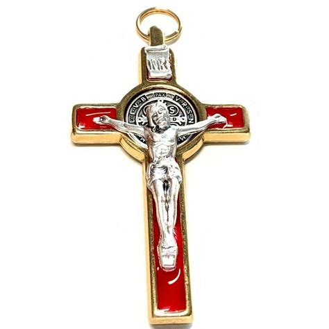 St. Benedict 3" Red Crucifix - Exorcism - Cros - Blessed by Pope ...