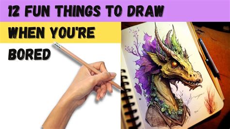 12 Fun Things to Draw When You're Bored 🤔😍 ️🖊🖌 - YouTube