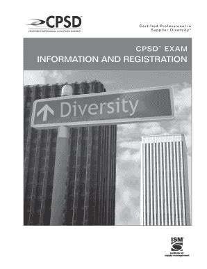 Fillable Online ism CPSD Exam Information and Registration Brochure ...