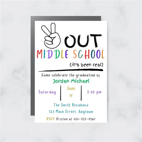 Image result for Middle School Graduation Invitations