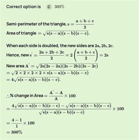If area of a triangle is doubled to its area then what is the ...