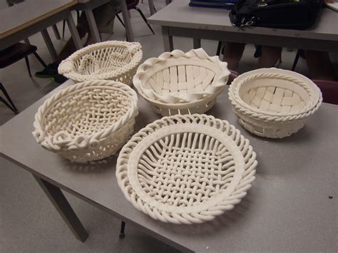clay ceramic basket