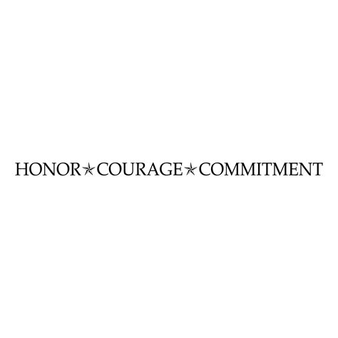 Honor Courage Commitment Vinyl Wall Decal Inspirational Wall Words