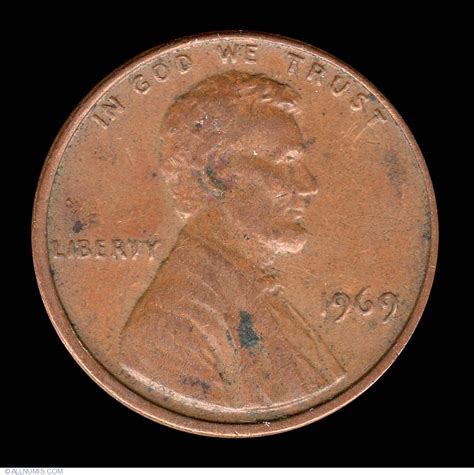 1 Cent 1969, Cent, Lincoln Memorial (1959-2008) - United States of ...