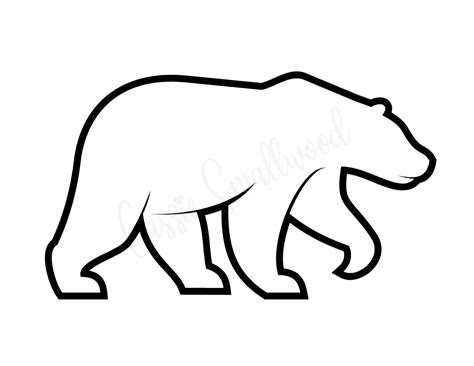 10 Cute Polar Bear Templates | Polar bear outline, Polar bear art, Bear ...