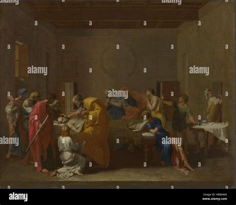 Seven Sacraments - Extreme Unction I (1637-1640) Nicolas Poussin Stock ...