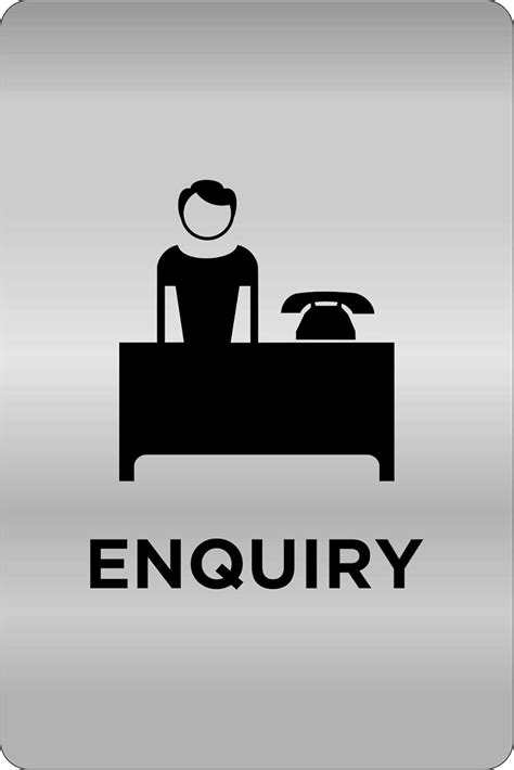 DLCCREATION Enquiry Silver Stainless Steel Sign Board - Plate Size ...