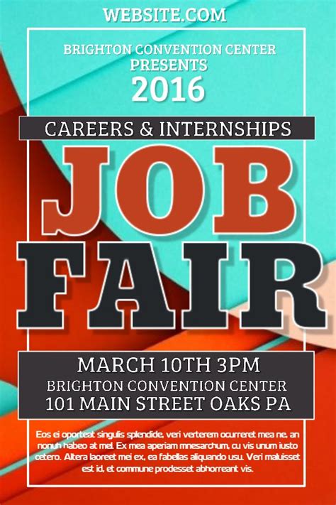 Job Fair Hiring Flyer Design Template