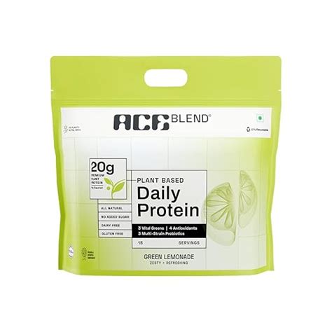 Ace Blend DAILY, 20G Complete Vegan Plant Protein Powder & Superfoods ...