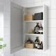 ENHET wall cb w 2 shlvs/door, white/grey frame, 40x17x75 cm (153/4x63 ...
