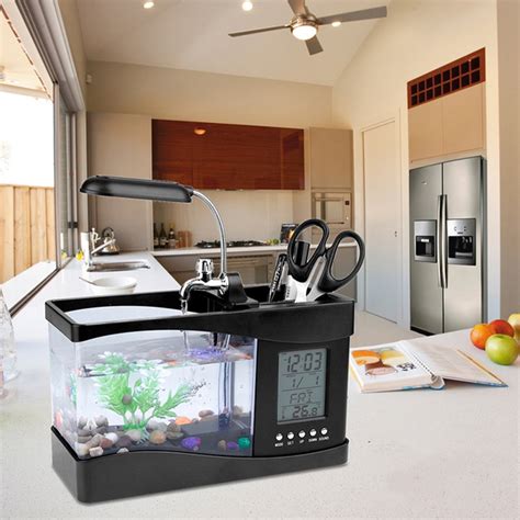 LED Light Desktop Mini Fish Tank 的图像结果