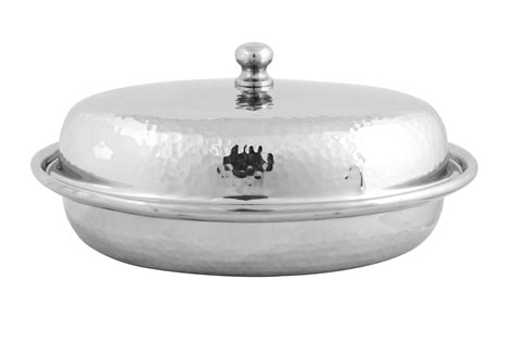 Stainless Steel Hammered Round Dish with Lid #1, 350 ML, 6" – JS Hotelware