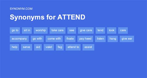 ATTEND: Synonyms and Related Words. What is Another Word for ATTEND ...