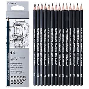 Professional Drawing Sketching Pencil Set - 14 Pieces Drawing Pencils ...
