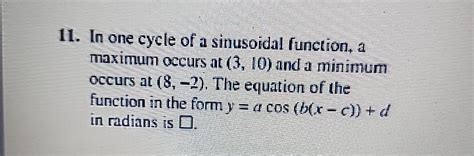 Image result for Sinusoidal Graph One Cycle
