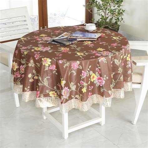 Buy Homerz Premium Round Table Cover, 60 inch Diameter, Waterproof and ...